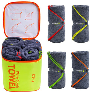 4Monster 4 Pack Microfiber Bath Towel Camping Towel